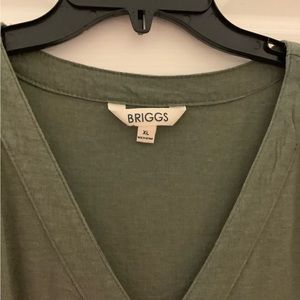 Briggs linen dress, moss green
